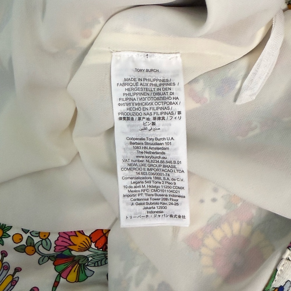 Tory Burch Floral Pleated Midi Skirt Size 6 | Lightweight Woven | EUC - Picture 4 of 4
